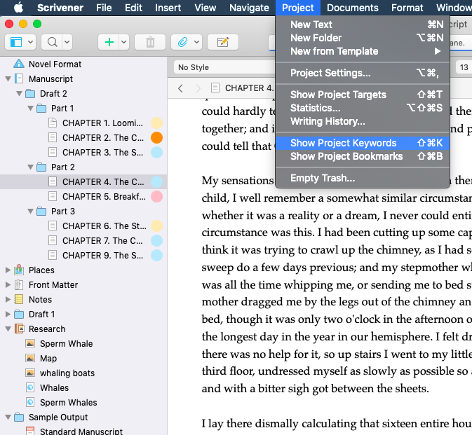 scrivener themes