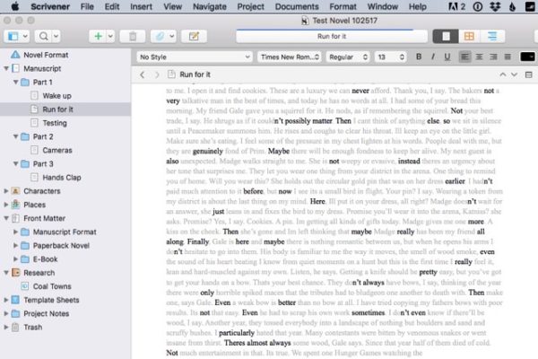 scrivener windows speech