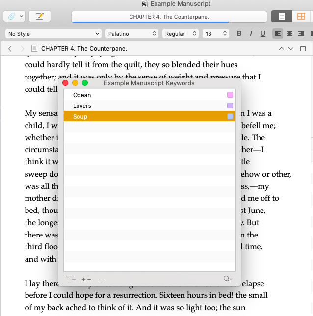 Using Scrivener Keywords To Track Ideas At A Glance