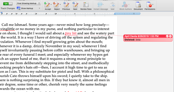 scrivener red text with box